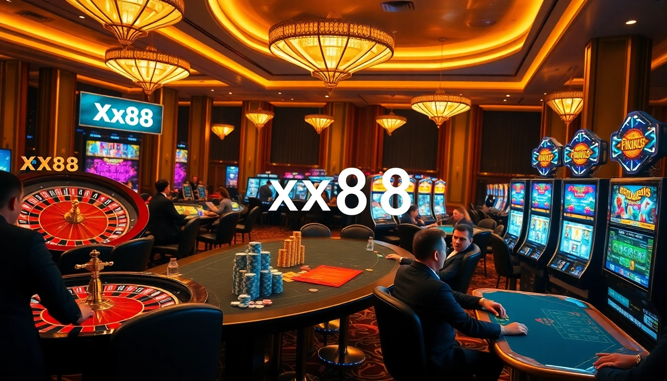 Experience the thrill of gambling at xx88 with vibrant casino tables and exciting games.